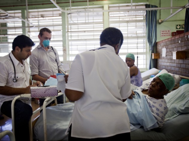 Photograph by Nadine Hutton Tuberculosis is so widespread that the hospital formerly neglected to test patients for it (in part because they often either died or went home before test results could be delivered). iTeach improved follow-up; the hospital now tests all patients who cough, and 40 percent of those tests come back positive.