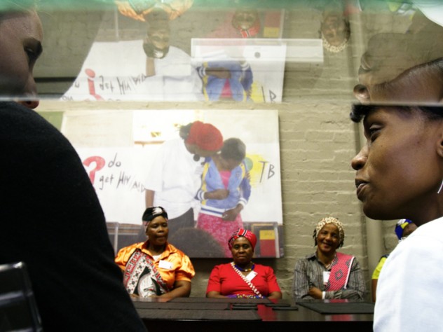 Photograph by Nadine Hutton Foreground: Rogers and Thabethe. Background: Makhosi Memela, Makhosi Mbele, Makhosi Msomi.