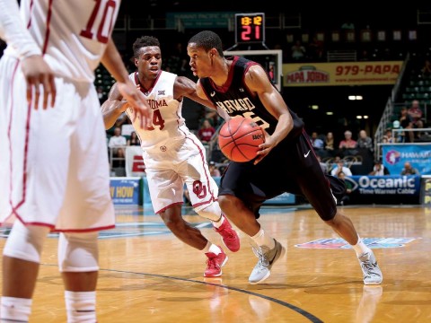 Agunwa Okolie ’16, the Ivy League Defensive Player of the Year, helped the Harvard men’s basketball team remain competitive during an injury-plagued season.
