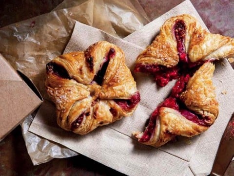 Fresh-baked jam turnovers at Sofra