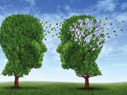 An illustration depicting the loss of mental functioning