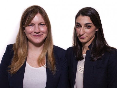 A portrait of Eileen Connor and Toby Merrill of the Harvard Law School's Project on Predatory Student Lending