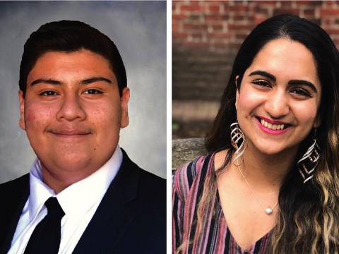 Harvard undergraduates Jorge Campos and Reeda Iqbal