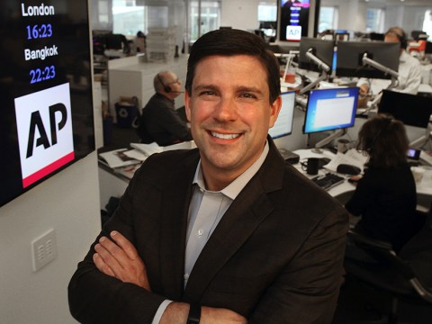 Michael Fabiano in the Associated Press newsroom