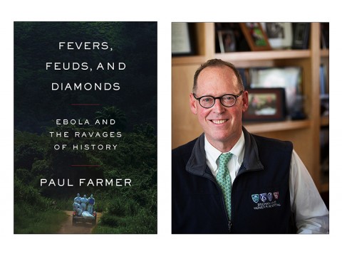 Collage of Cover of Fevers, Feuds and Diamonds by Paul Farmer and a Headshot of Paul Farmer.