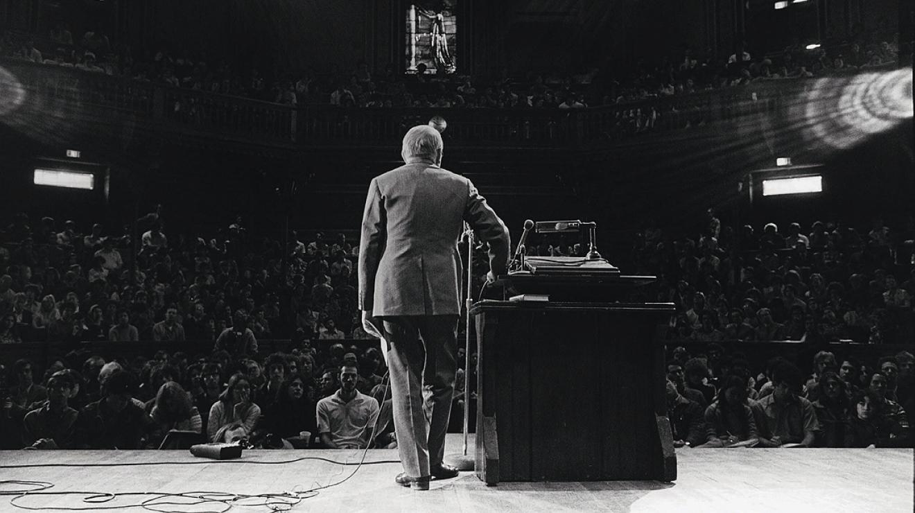May 1976, John Finley’s last lecture, Sanders Theatre