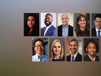 Portraits of the nine nominees for The Harvard Board of Overseers