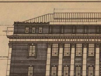Architectural plan for Widener Library