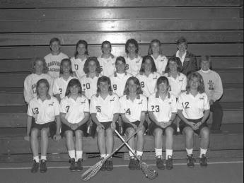 The 1990 Harvard women’s lacrosse team