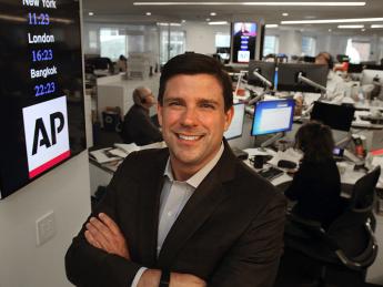 Michael Fabiano in the Associated Press newsroom