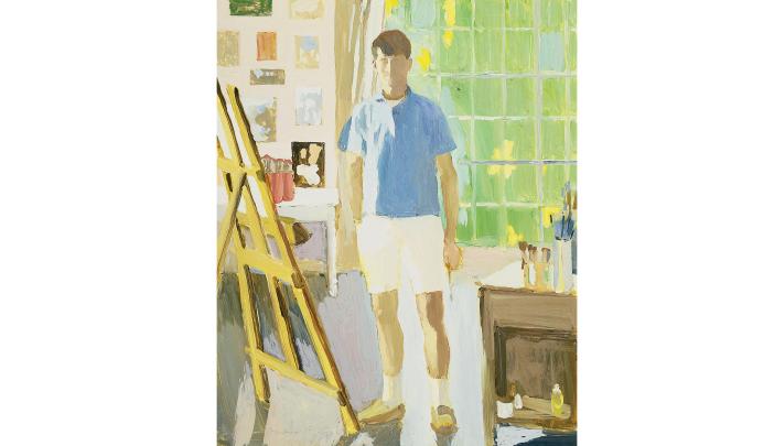 Fairfield Porter's “Self-Portrait in the Studio,” painted in 1948