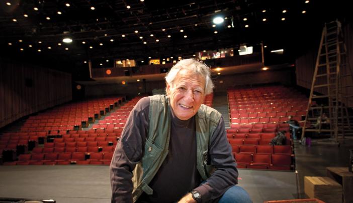 Robert Brustein onstage at the Loeb Drama Center, home of the American Repertory Theater, which he founded in 1979