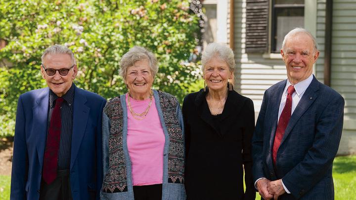 Photograph of Centennial Medalists Martin Duberman, Myra Marx Ferree, Joan Argetsinger, and Arthur K. Wheelock, Jr.