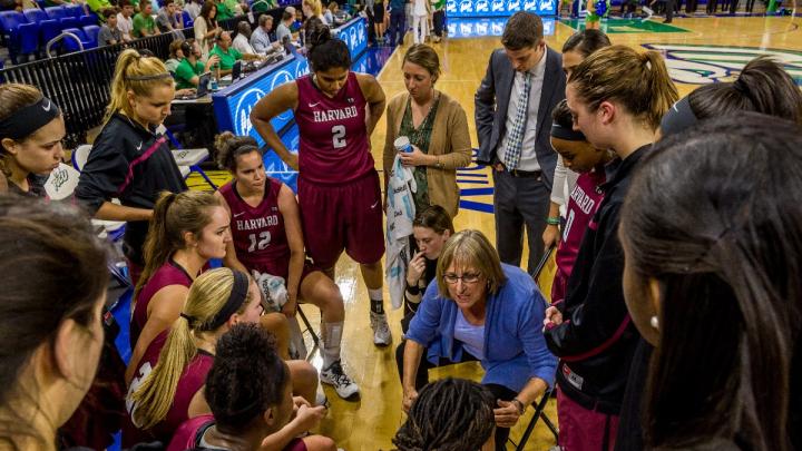 Head coach Kathy Delaney-Smith, in her thirty-fourth season at Harvard, is trying to steer her young team to the program's twelfth Ivy League championship. 