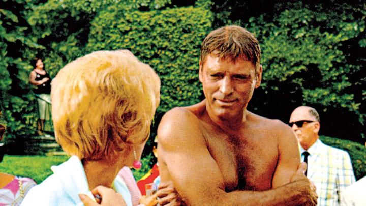 a still from <i>The Swimmer</i> (1968), part of a retrospective on Burt Lancaster, at the Harvard Film Archive