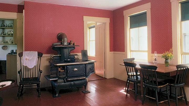 The kitchen at the Robert Frost Farm in Derry, New Hampshire