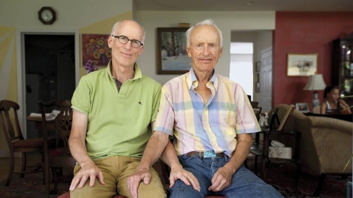 Geoffrey and his father, Oliver Biddle &rsquo;43, in 2013