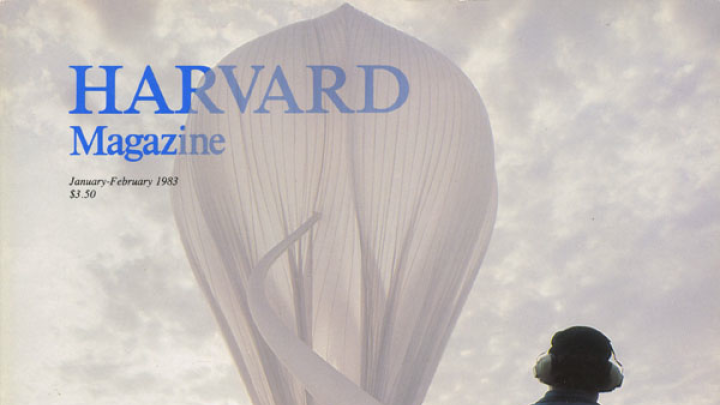 Weld Professor of atmospheric science James G. Anderson's research into ozone loss was the Harvard Magazine cover story in January 1983. Using Kevlar rope as a tether, his team sent a balloon eight miles up to sample the atmosphere at precise intermediate altitudes.