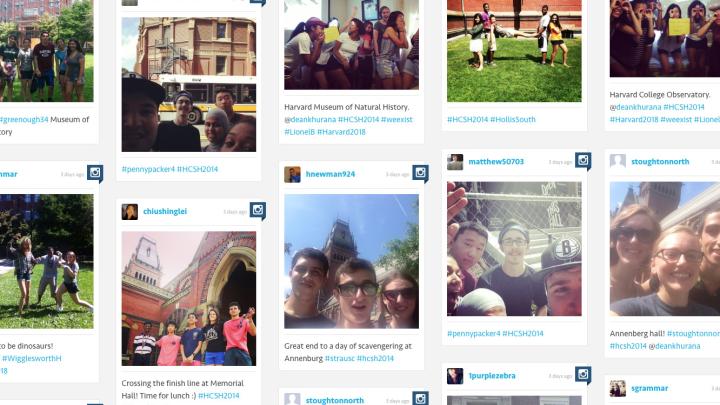 A screen shot of the class of 2018's Instagram Scavenger Hunt posts.