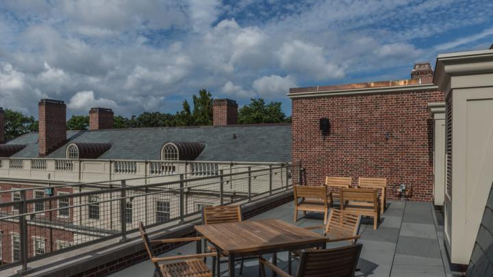 The new rooftop terrace at Winthrop House