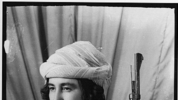 Margaret George, photographed by Zaher Rashid. George (1941-1969) was an Assyrian Christian who fought with the Kurdish resistance movement known as the Peshmerga (“those who face death”) in northern Iraq. “A lot of people came and asked for photographs of Margaret, especially the Kurds of Iran. Margaret has been famous since the sixties, and her photograph is everywhere. The Peshmerga in the mountains keep photographs of Margaret.” —Zaher Rashid interview, 1993