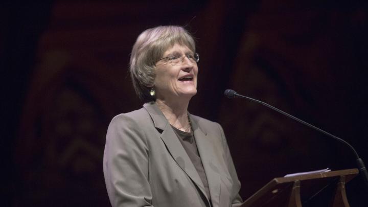 President Drew Faust during the FAS campaign launch