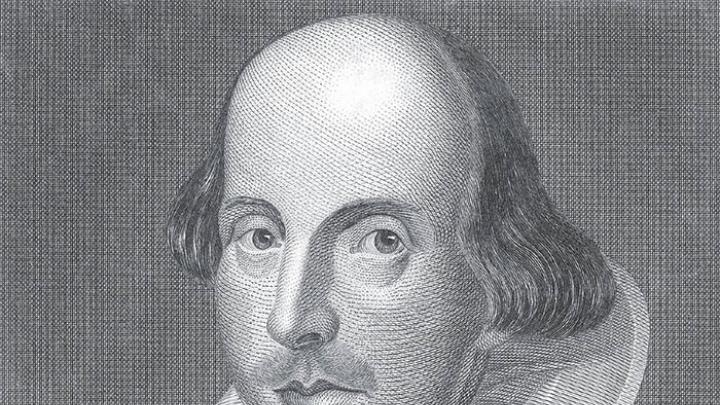 Shakespeare, as rendered in an eighteenth-century engraving
