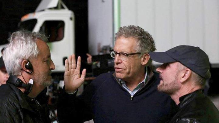 Cuse (center) on the set of his new show, "Colony"